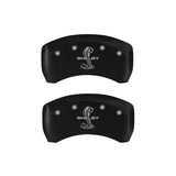 MGP 4 Caliper Covers Engraved Front & Rear Raptor Black finish silver ch - 10213SRPTBK