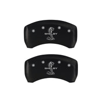 MGP 4 Caliper Covers Engraved Front Shelby Engraved Rear Tiffany Snake Red finish silver ch - 10198SSBYRD