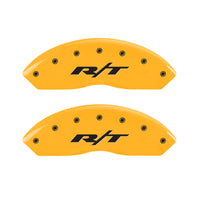 MGP 4 Caliper Covers Engraved Front & Rear RT Yellow finish black ch - 12200SRT1YL