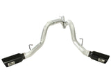 aFe MACHForce XP Exhaust Aluminized Dual Split DPF Back 11-15 GM Diesel Truck V8-6.6L (td) (BLK tip) - 49-04043-B