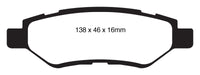 EBC 08-13 Cadillac CTS 3.0 Greenstuff Rear Brake Pads - DP21829