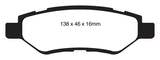 EBC 08-13 Cadillac CTS 3.0 Redstuff Rear Brake Pads - DP31829C