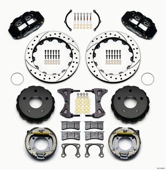 Wilwood Narrow Superlite 4R Rear P-Brk Kit 12.88in Drilled Big Ford New 2.38in Off Bronco 5 x 5.50 - 140-13665-D
