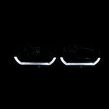 ANZO 1988-1998 Chevrolet C1500 Crystal Headlights Black w/ Low - Brow - 111299