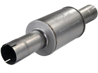 aFe Atlas Exhausts Mufflers Al Steel EXH Muffler 4 ID In/Out 8 Dia x 12L AL - 49-91014