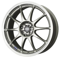 Enkei J10 18x7.5 5x112/114.3 38mm Offset 72.6mm Bore Dia Silver w/ Machined Lip Wheel - 409-875-26SP