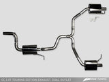 AWE Tuning VW CC Touring Edition Exhaust Dual Outlet - Chrome Silver Tips - 3010-32018