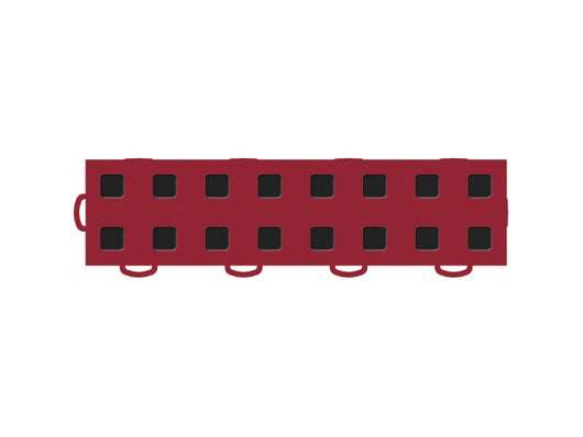 WeatherTech TechFloor - 3in X 12in Tiles(Left Loop) - Red/Black **Order in Qtys of 10 - 51T312LL RD-BK