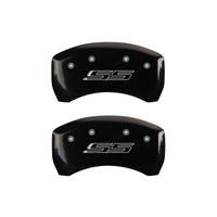 MGP 4 Caliper Covers Engraved Front & Rear Gen 5/SS Black finish silver ch - 14231SSS5BK