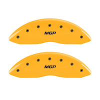 MGP Front set 2 Caliper Covers Engraved Front MGP Yellow finish black ch - 14221FMGPYL