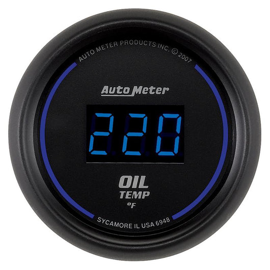 Autometer Cobalt Digital 52.4mm 0-340 deg F Oil Temperature Gauge - 6948