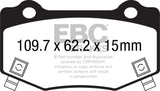 EBC 16+ Cadillac ATS-V 3.6 Twin Turbo Yellowstuff Rear Brake Pads - DP43023R
