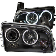 ANZO 2006-2010 Dodge Charger Projector Headlights w/ Halo Chrome (CCFL) - 121218