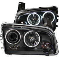 ANZO 2006-2010 Dodge Charger Projector Headlights w/ Halo Chrome (CCFL) - 121218