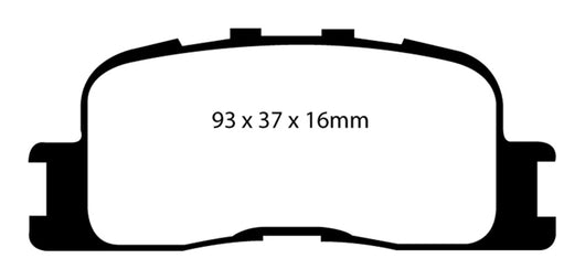 EBC 02-03 Lexus ES300 3.0 Yellowstuff Rear Brake Pads - DP41716R