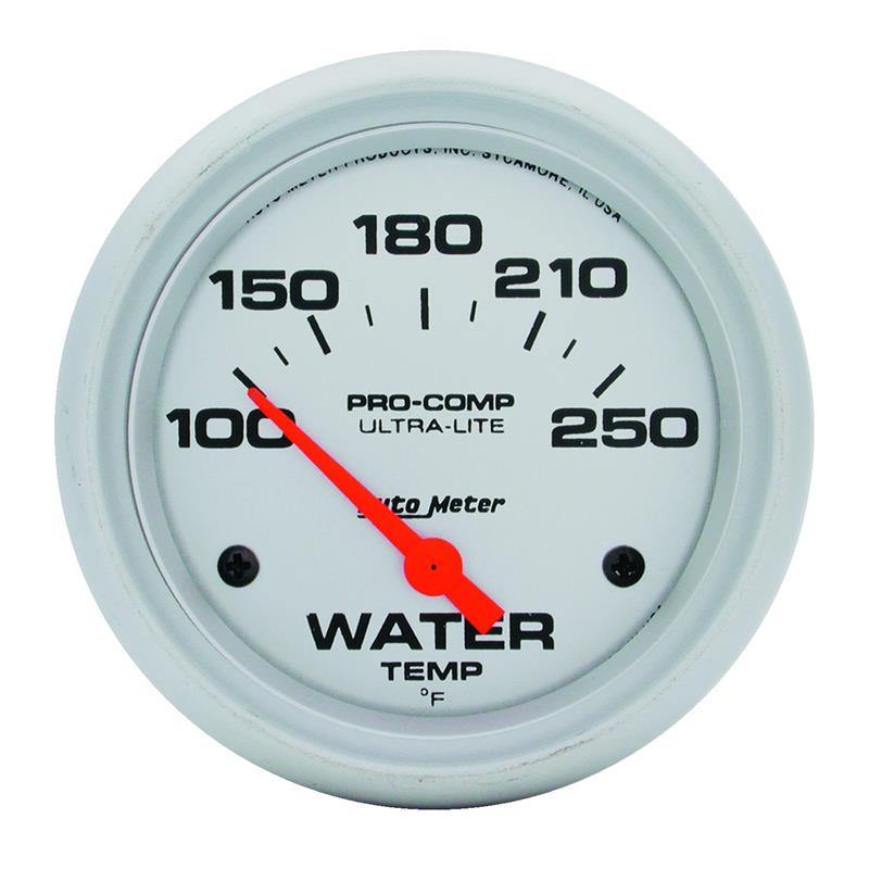 Autometer Ultra-Lite 66.7mm Short Sweep Electronic 100-250 Degree Water Temperature Gauge - 4437