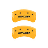 MGP 4 Caliper Covers Engraved Front & Rear With stripes/Dodge Black finish silver ch - 12162SDD3BK
