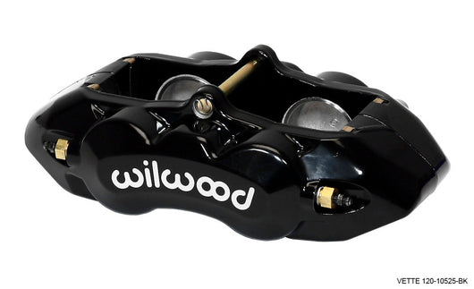 Wilwood Caliper-D8-4 Front Black 1.88in Pistons 1.25 Disc - 120-10525-BK
