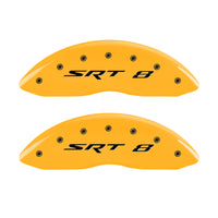 MGP 4 Caliper Covers Engraved Front & Rear SRT8 Yellow finish black ch - 12088SSR8YL