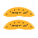 MGP 4 Caliper Covers Engraved Front & Rear SRT8 Yellow finish black ch - 32006SSR8YL