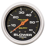 Autometer Pro-Comp 2 5/8in 0-60 PSI Liquid Filled Mech Blower Pressure Gauge - 5402