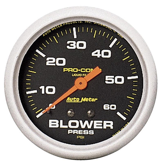 Autometer Pro-Comp 2 5/8in 0-60 PSI Liquid Filled Mech Blower Pressure Gauge - 5402