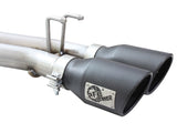 aFe Rebel Series Cat-Back 2.5in Dual Center Exit SS Exhaust w/ Black Tips 07-14 Jeep Wrangler V6 - 49-48054-B