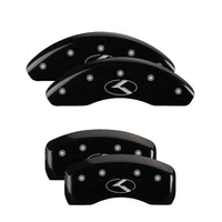 MGP 4 Caliper Covers Engraved Front & Rear MGP Black finish silver ch - 20220SMGPBK