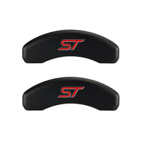 MGP 4 Caliper Covers Engraved Front & Rear No bolts/ST Red finish silver ch - 10119SST1RD