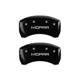 MGP 4 Caliper Covers Engraved Front & Rear MOPAR Black finish silver ch - 32011SMOPBK