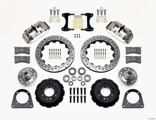 Wilwood Narrow Superlite 6R Front Hub Kit 12.88in Drill Pol TCI-IFS 71-78 (Pinto Based) - 140-13224-DP