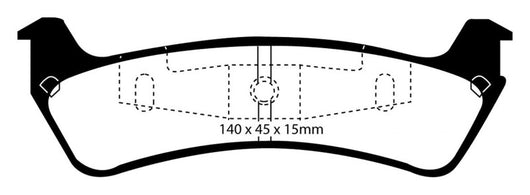 EBC 95-01 Ford Explorer 4.0 2WD Yellowstuff Rear Brake Pads - DP41201R