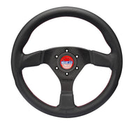 Sparco Steering Wheel R383 Champion Black Leather / Black Stiching - 015T383PLNR