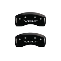 MGP 4 Caliper Covers Engraved Front & Rear Volt Black finish silver ch - 14220SVLTBK