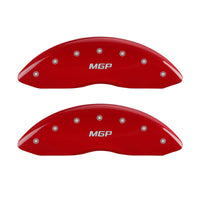 MGP 4 Caliper Covers Engraved Front & Rear MGP Red Finish Silver Characters 2018 Tesla S - 56003SMGPRD