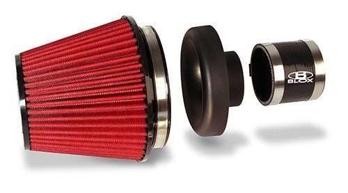 BLOX Racing Performance Filter Kit w/ 3.0inch  Velocity Stack Air Filter and 3.0inch Silicone Hose - BXIM-00303
