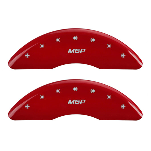 MGP 4 Caliper Covers Engraved Front & Rear MGP Red finish silver ch - 28177SMGPRD