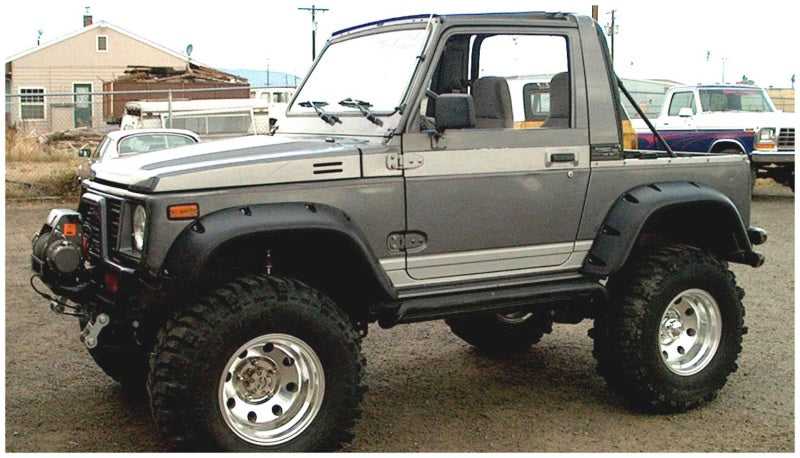 Bushwacker 86-95 Suzuki Samurai Pocket Style Flares 4pc - Black - 60902-07