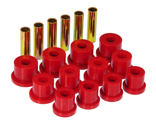 Prothane 81-87 GM Rear Spring & Shackle Bushings (w/ 1 3/8in Bushings) - Red - 7-1004