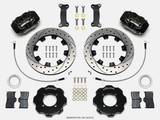 Wilwood Forged Dynalite Front Hat Kit 12.19in Drilled 2016-Up Mazda MX5 Miata w/ Lines - 140-14233-D