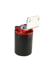 Aeromotive SS Series Billet Canister Style Fuel Filter Anodized Black/Red - 10 Micron Fabric Element - 12317