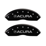MGP 4 Caliper Covers Engraved Front Acura Engraved Rear TLX Black finish silver ch - 39018STLXBK