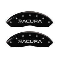 MGP 4 Caliper Covers Engraved Front Acura Engraved Rear RSX Black finish silver ch - 39005SRSXBK