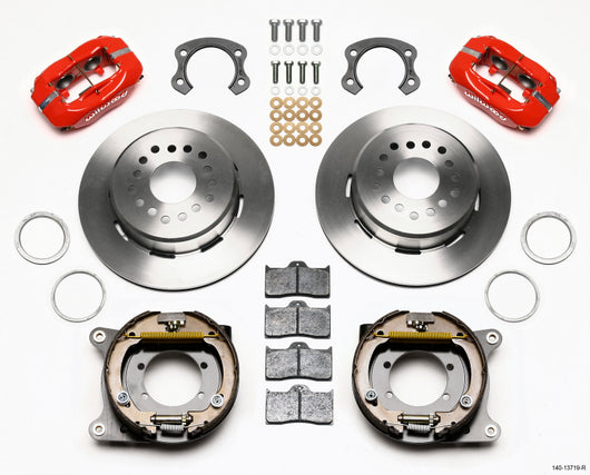 Wilwood Forged Dynalite P/S Park Brake Kit Red Ford 8.8 Special w/2.50in Offset-5 Lug - 140-13719-R