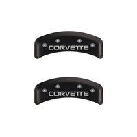 MGP 4 Caliper Covers Gloss Red Engraved with Corvette C4 (Full Kit 4 Pieces) - 13013SCV4RD