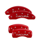 MGP 4 Caliper Covers Engraved Front & Rear MGP Red finish silver ch - 38006SMGPRD