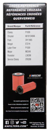 K&N Performance Oil Filter for 14-17 Dodge Durango 3.6L / 14-17 Jeep Grand Cherokee 3.6L - HP-7026