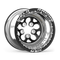 Weld Alpha-1 15x13 / 5x4.75 BP / 5in BS Black Wheel - Black Double Beadlock MT - 83B-513280MBS
