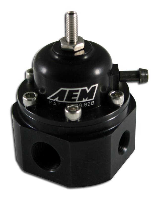 AEM Universal Black Adjustable Fuel Pressure Regulator - 25-302BK