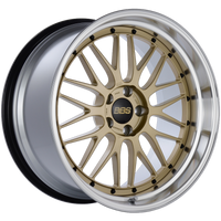 BBS LM 20x10.5 5x114.3 ET20 CB66 Gold Center Diamond Cut Lip Wheel - LM239GPK